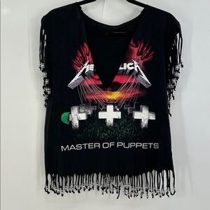 Metallica Master of Puppets Altered DIY Tee Size Small Women’s